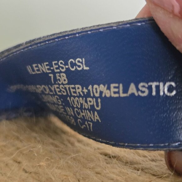 Lauren Ralph Lauren Ilene Denim Espardrille Wedge Sandals Size 7.5B - Picture 7 of 8